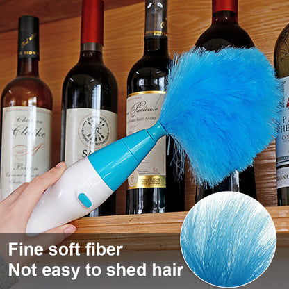 Electrostatic feather duster cleaning brush