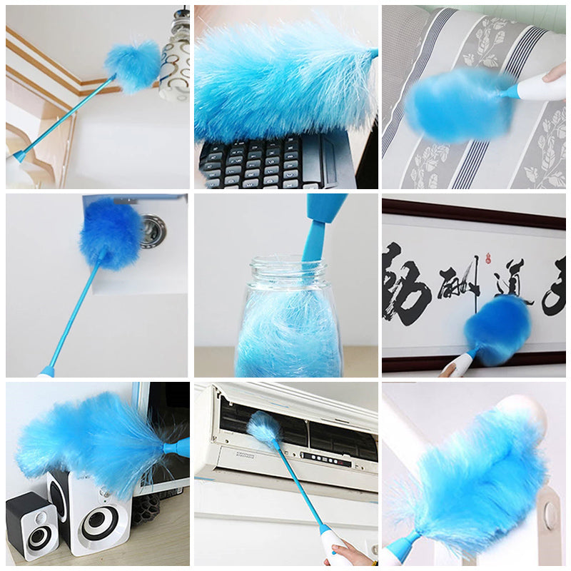 Flexible static duster reaching narrow spaces